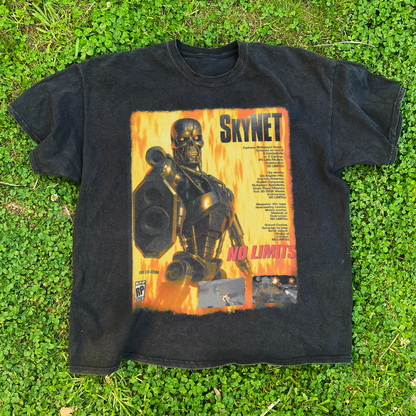 BETHESDA 'SKYNET' 1996 HEAVY FADED BLACK T-SHIRT