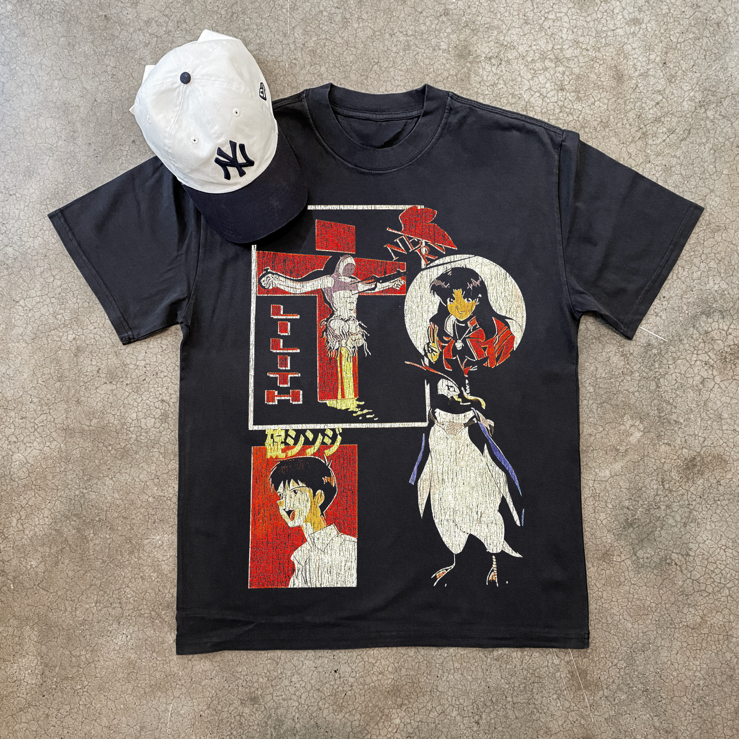 '96 NEON GENESIS EVANGELION BLACK T-SHIRT