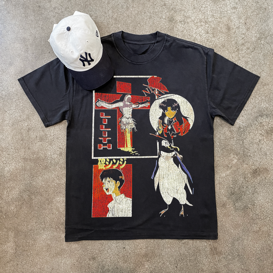 '96 NEON GENESIS EVANGELION BLACK T-SHIRT
