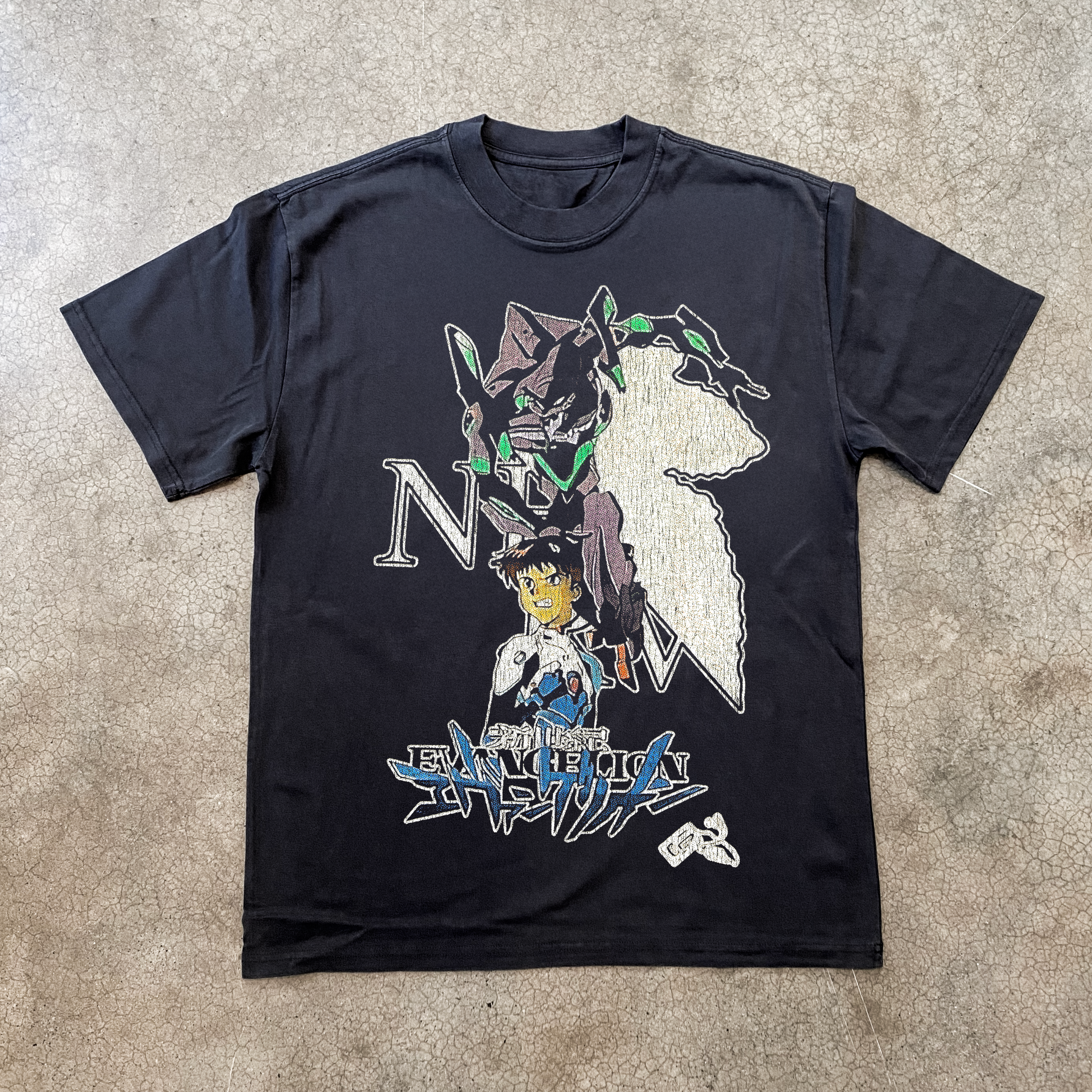 '95 NEON GENESIS EVANGELION BLACK T-SHIRT