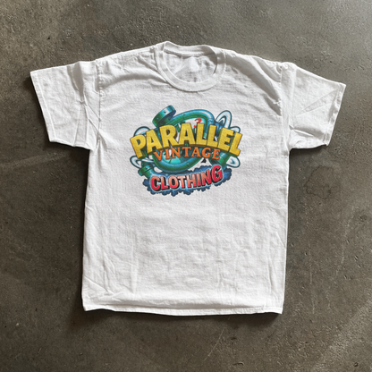 PARALLEL VINTAGE 'WARPED' VINTAGE WHITE TEE