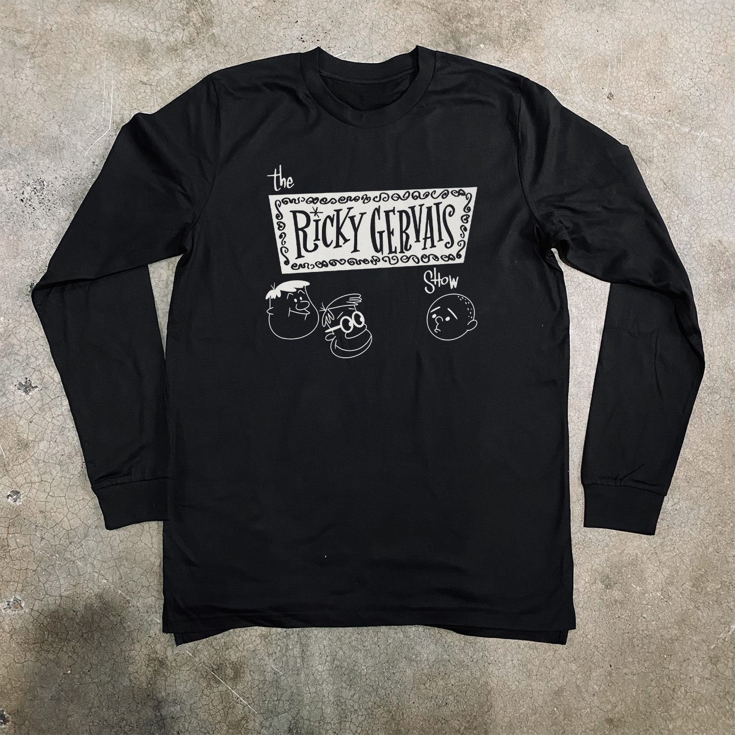 'RICKY GERVAIS SHOW' BLACK LONG-SLEEVE TEE