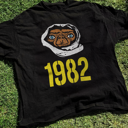 1982 'E.T.' Vintage Washed Black Tee