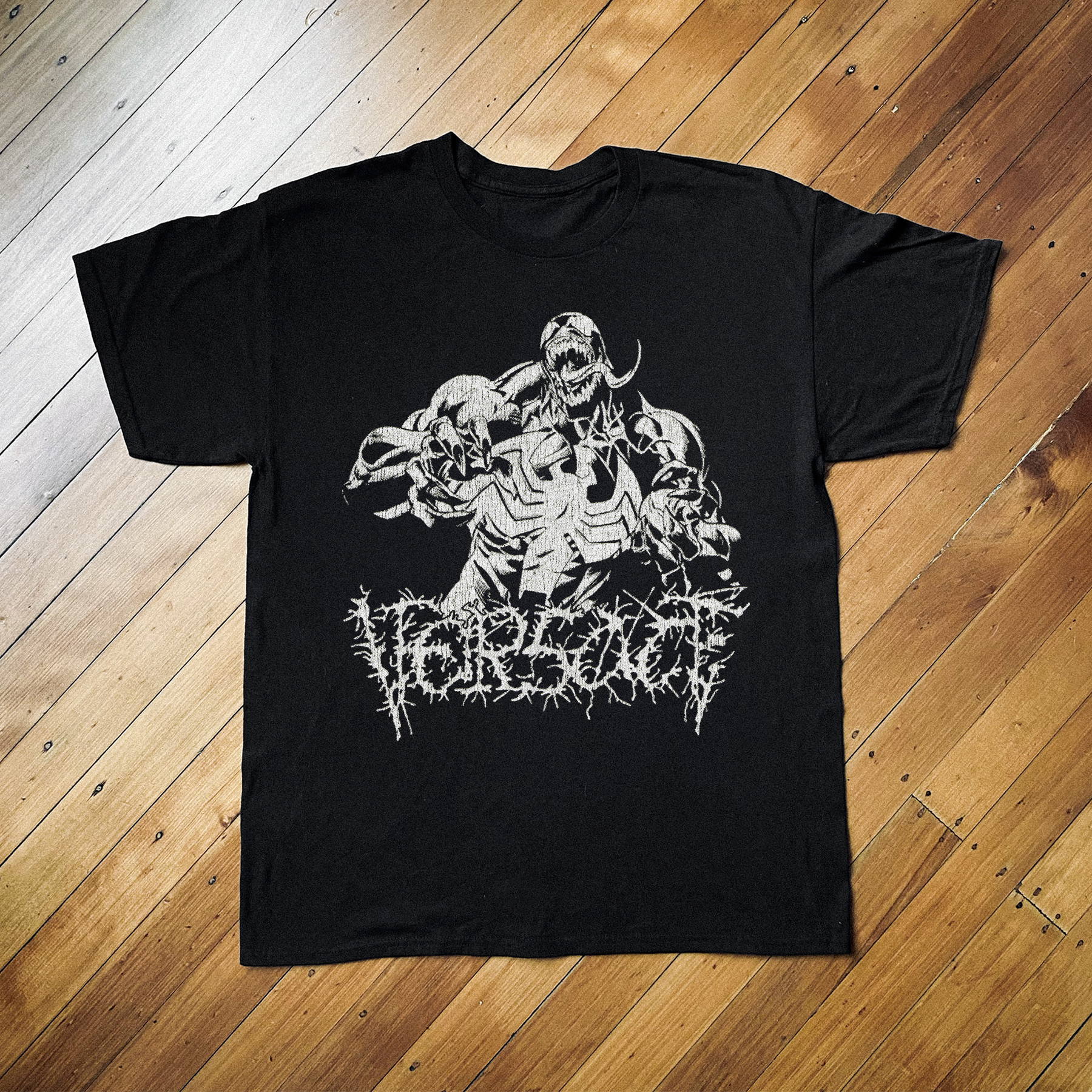 METAL VENON VERSACE VINTAGE BLACK T-SHIRT