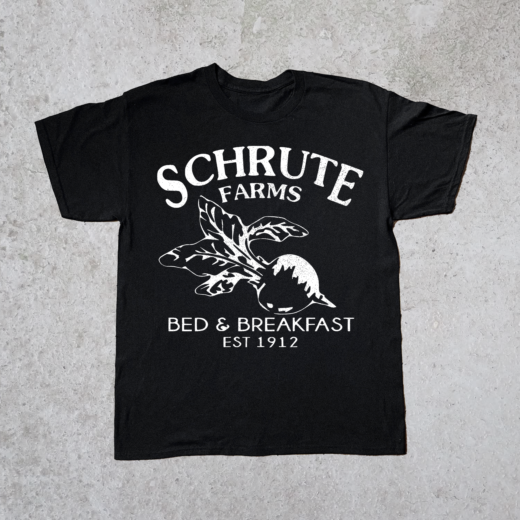 SCHRUTE FARMS THE OFFICE BLACK T-SHIRT