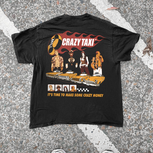99 Crazy Taxi 'Lets Make Some Money' Dreamcast Vintage Washed Black Tee