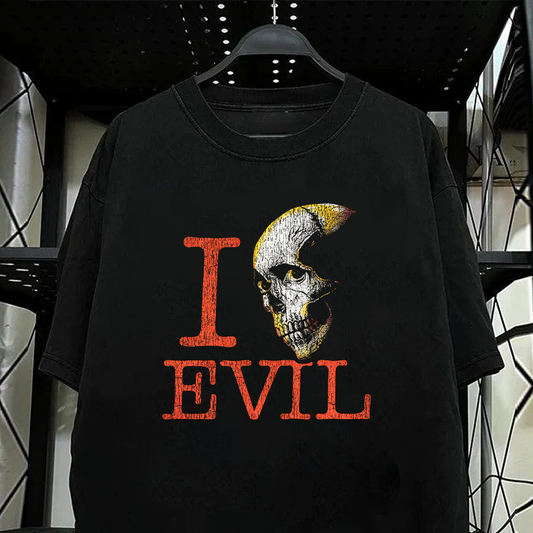 I Love Evil The Evil Dead Promo Black Tee