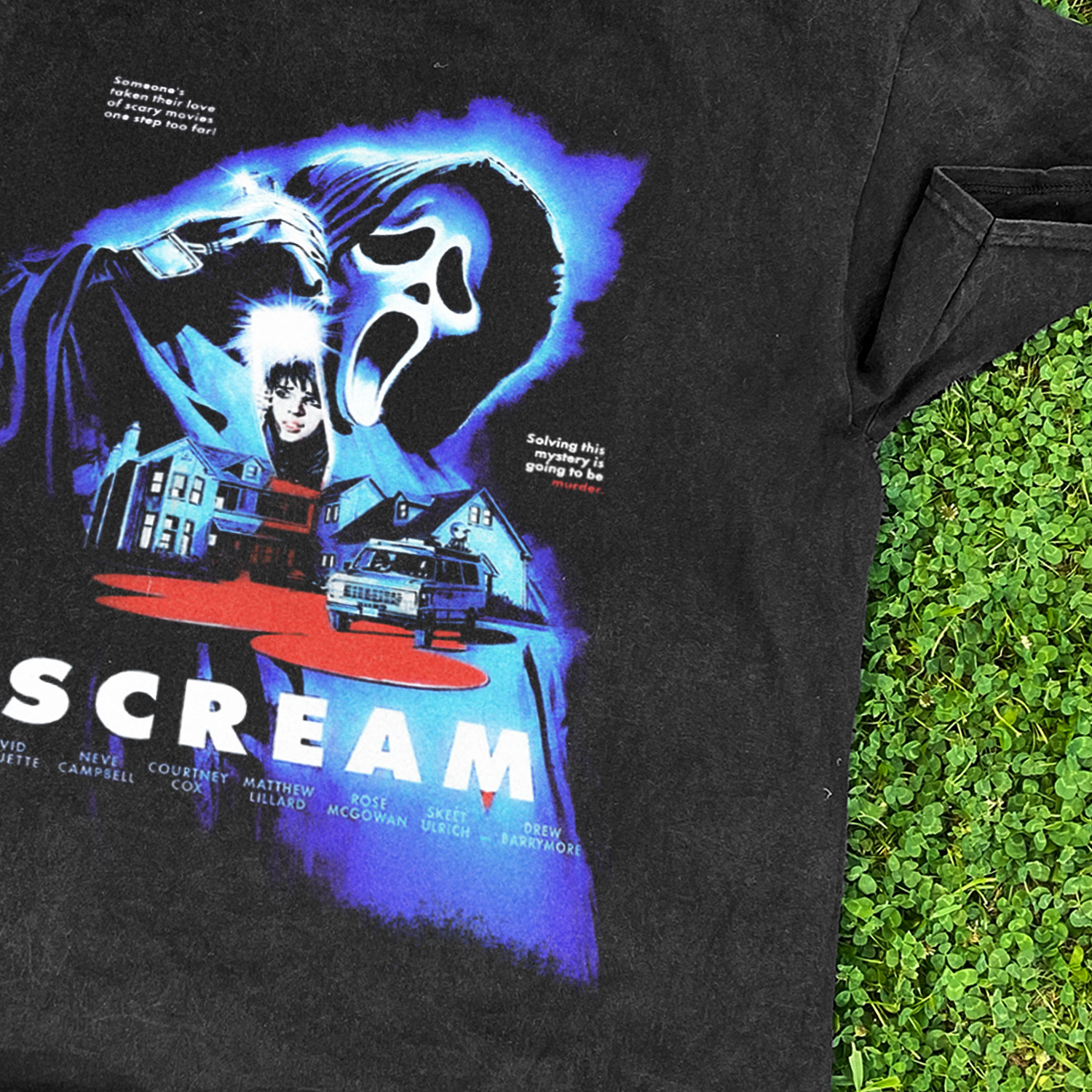 SCREAM 'MURDER HOUSE' WASHED BLACK T-SHIRT