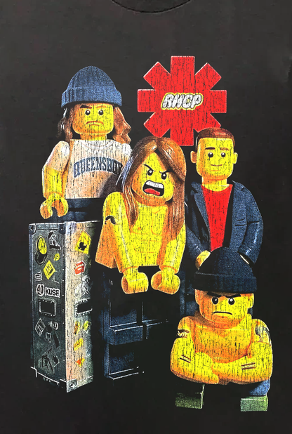 Rhcp X Legos Vintage Black T-Shirt