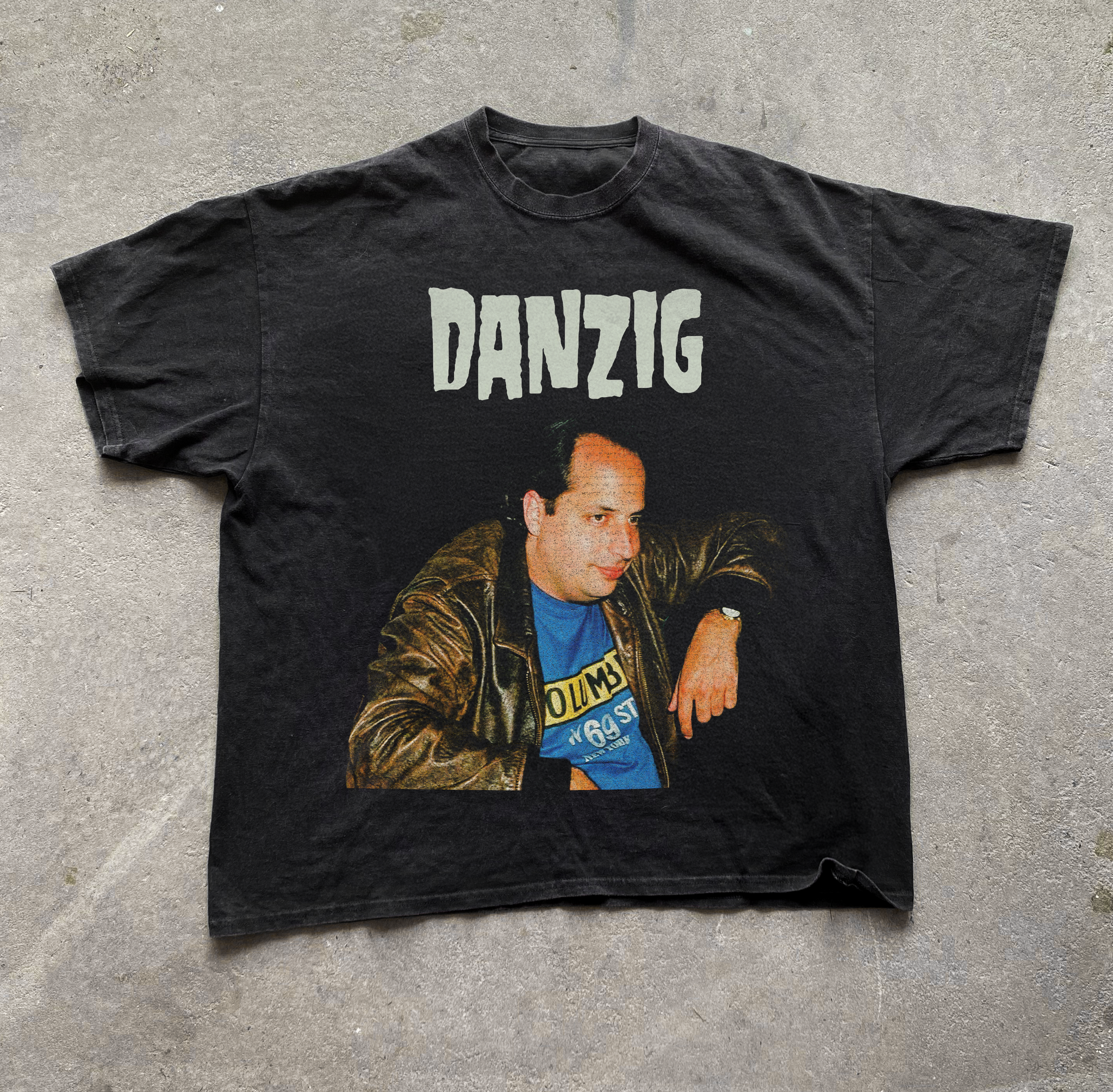 'DANZIG LOVITZ' VINTAGE WASHED BLACK TEE