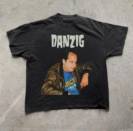'DANZIG LOVITZ' VINTAGE WASHED BLACK TEE