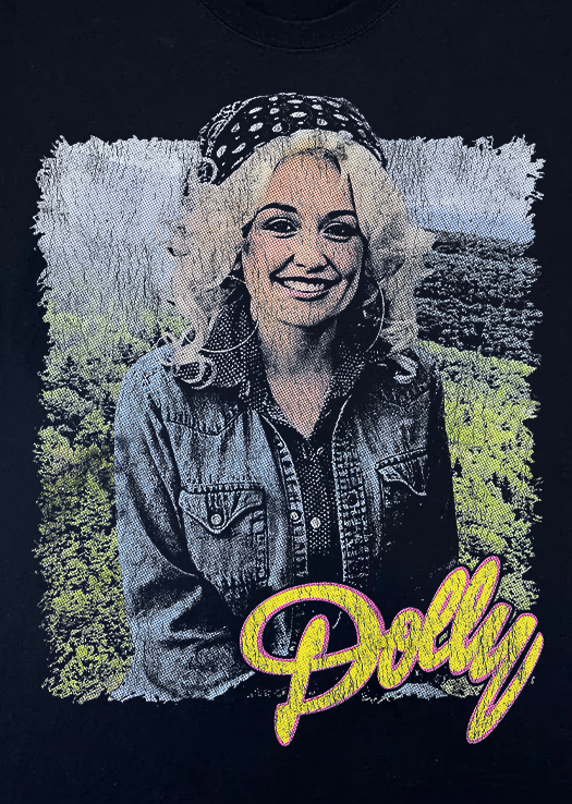 '90's DOLLY VINTAGE BLACK T-SHIRT