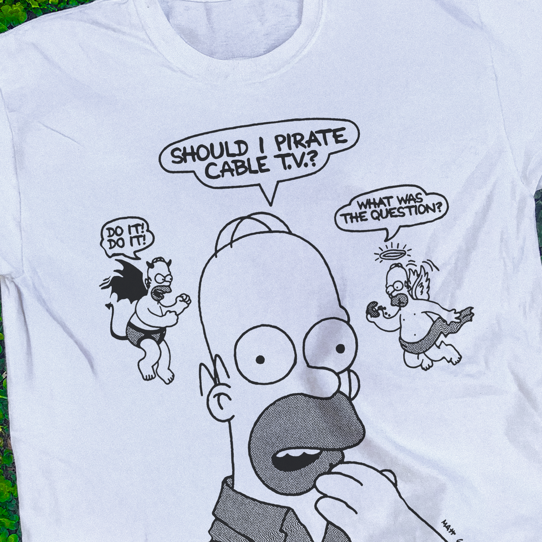 1993 PROMO 'LAST TEMPTATION OF HOMER' VINTAGE WASHED WHITE TEE