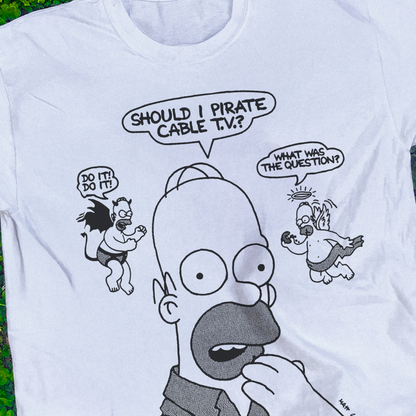 1993 PROMO 'LAST TEMPTATION OF HOMER' VINTAGE WASHED WHITE TEE