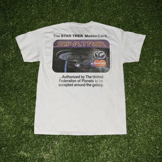 1994 'Star Trek' Mastercard Promo Tee Washed White Vintage Tee