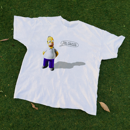 Homer 'Pacific Data Images' 3D Treehouse White Washed Tee