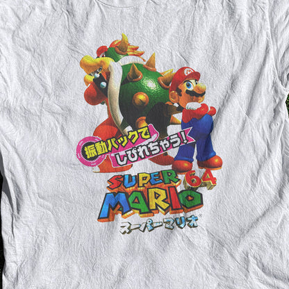 MARIO 64 JAPANESE VINTAGE WASHED WHITE TEE