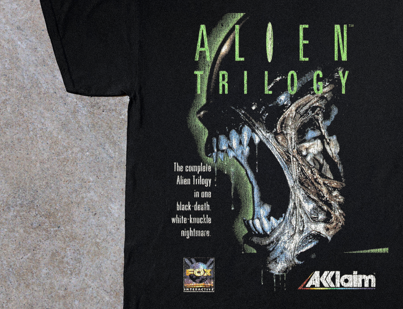 '96 ALIEN TRILOGY PS1 BLACK T-SHIRT