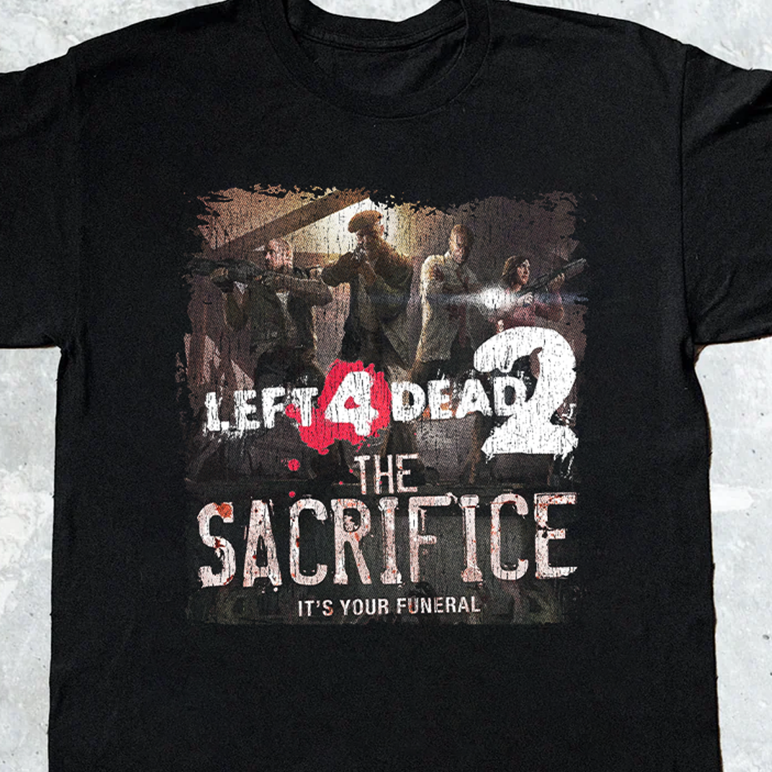 Left 4 Dead 2 The Sacrifice Black Tee
