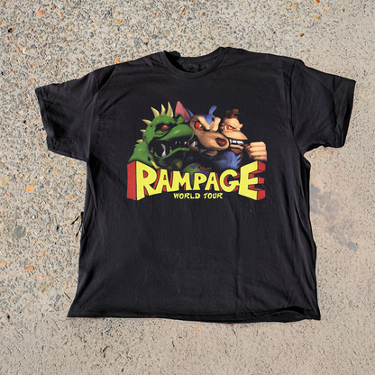 'RAMPAGE WORLD TOUR' (1997) BLACK VINTAGE WASHED TEE