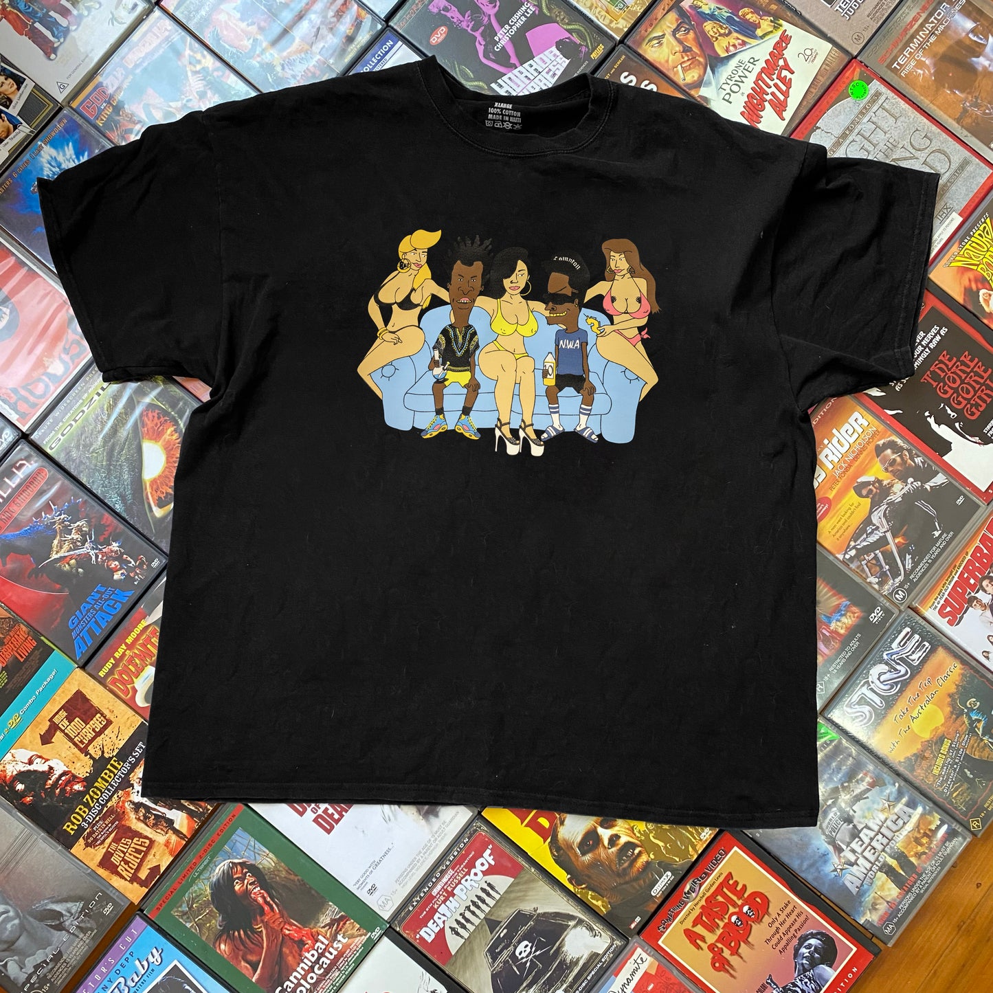 Beavis & Butthead NWA Washed Black T-Shirt