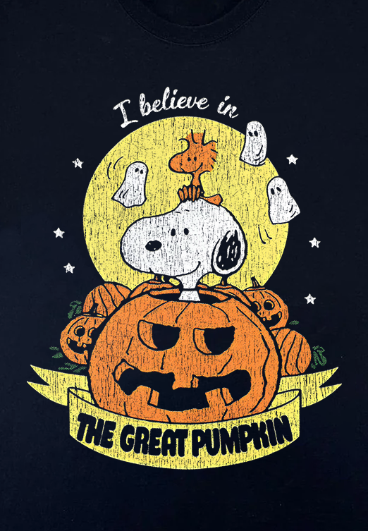 90'S THE GREAT PUMPKIN VINTAGE BLACK T-SHIRT