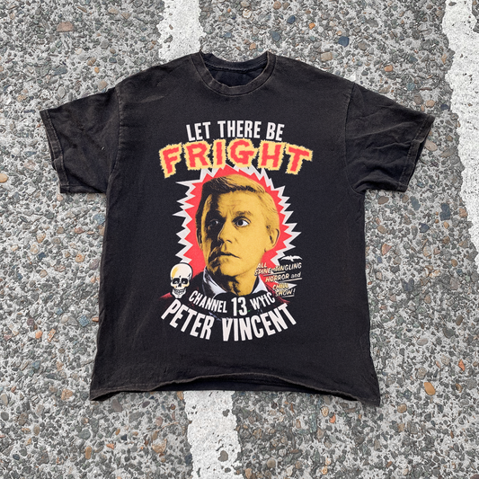 1984 WYIC PETER VINCENT 'FRIGHT NIGHT' PROMO BLACK VINTAGE WASHED TEE