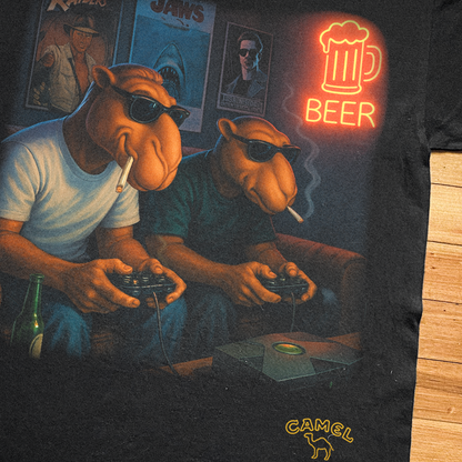 RETRO 'CAMEL' XBOX 00s BLACK T-SHIRT