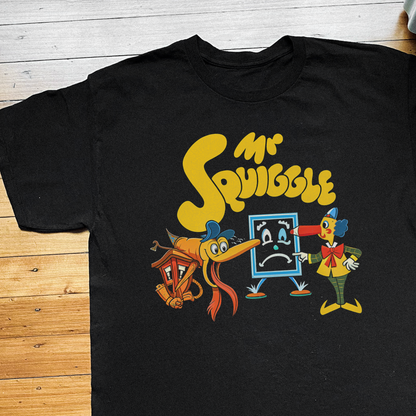 90S 'Mr Squiggle' Classic Black Tee