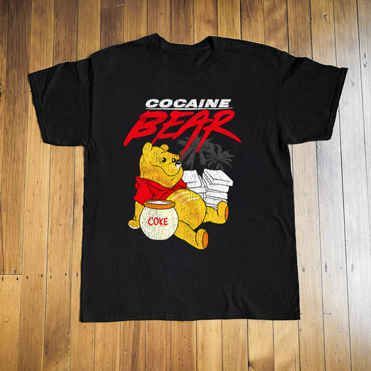 Cocaine Bear Winnie Black Tee