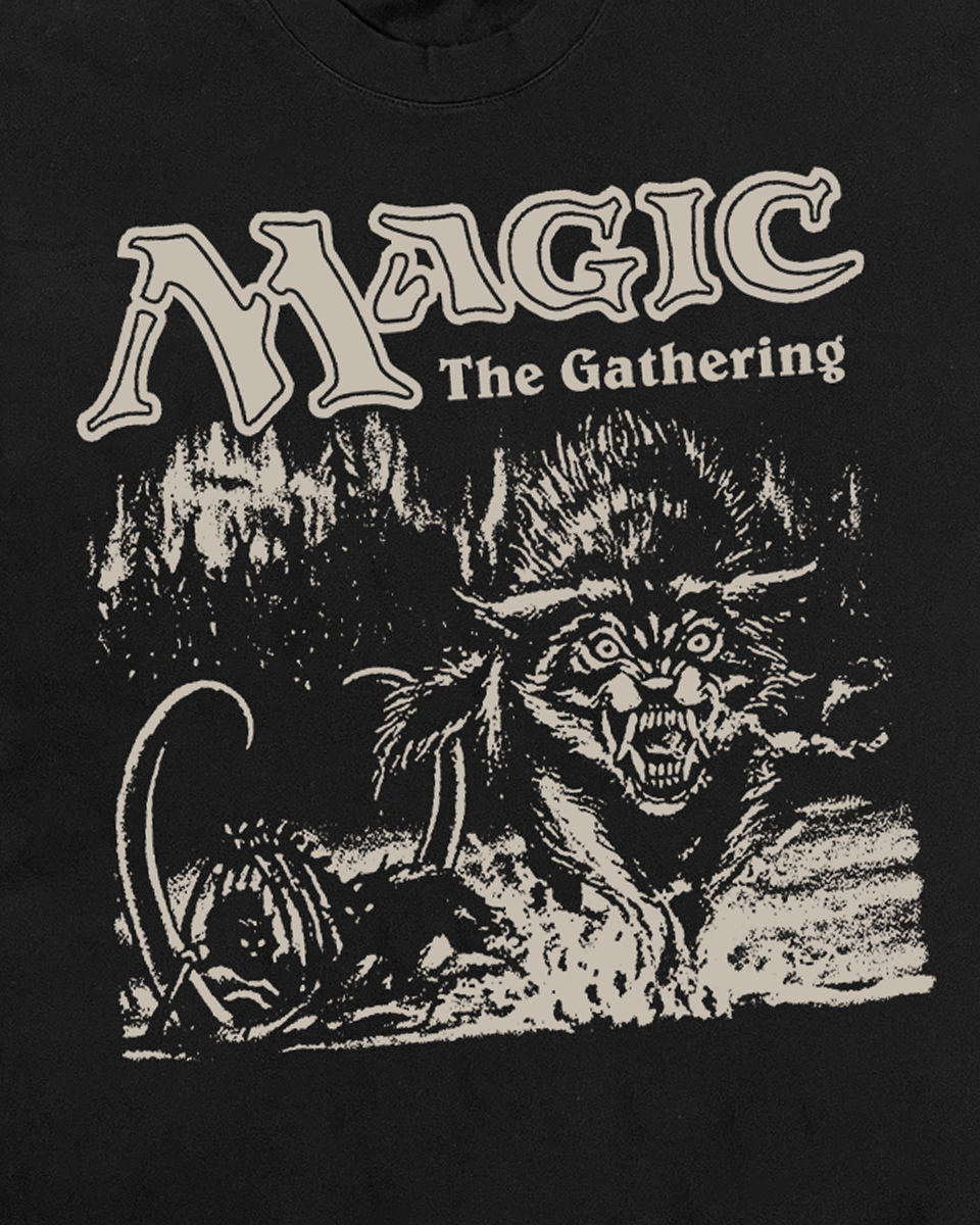 MVGIC THE GVTHERING DIRE WOLVES CUT-OFF BLACK SHIRT