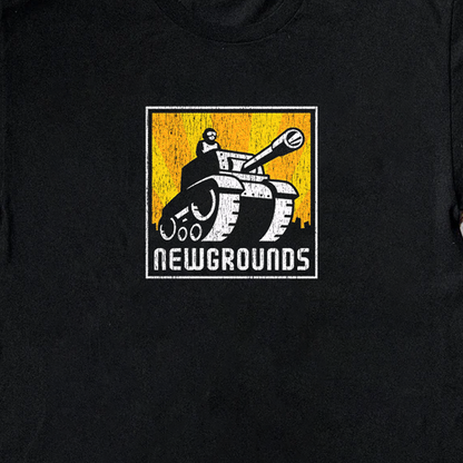 Newgrounds Box Logo Black Tee