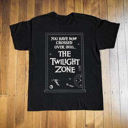 TWILIGHT ZONE 'YOU HAVE NOW CROSSED OVER' CLASSIC BLACK TEE