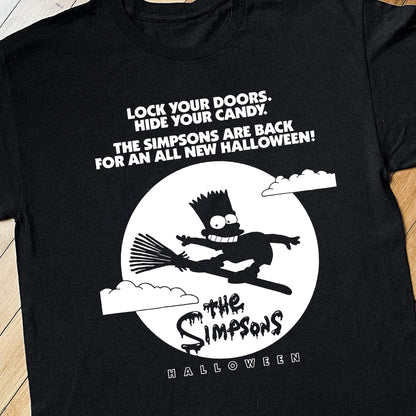 Simpsons 90S 'Halloween Bart' Vintage Washed Black Tee