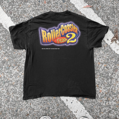 'ROLLERCOASTER TYCOON 2' VINTAGE WASH BLACK TEE