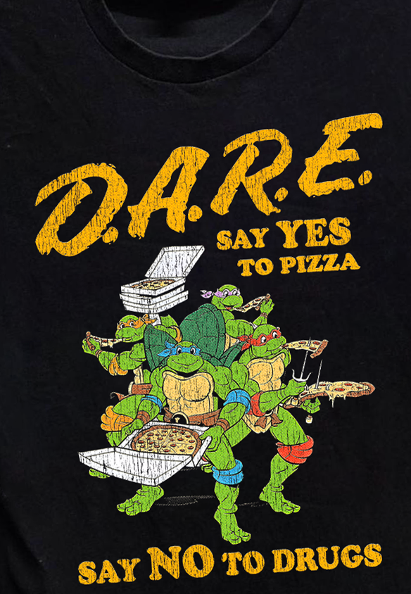 '93 D.A.R.E. TMNT BLACK VINTAGE T-SHIRT