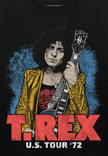 T. Rex Tour '72 Vintage Black T-Shirt