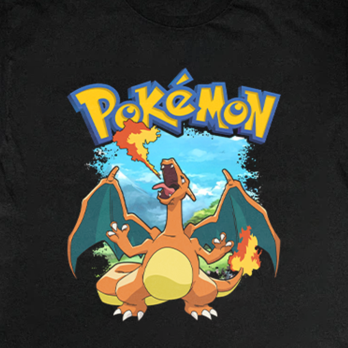 PKMN Charizard Black Tee