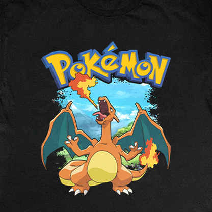 PKMN Charizard Black Tee