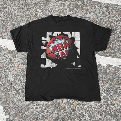 1994 'NB4 Jam' Smash Graphic Vintage Washed Black Tee