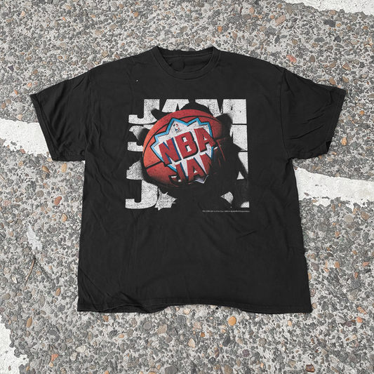 1994 'NB4 Jam' Smash Graphic Vintage Washed Black Tee
