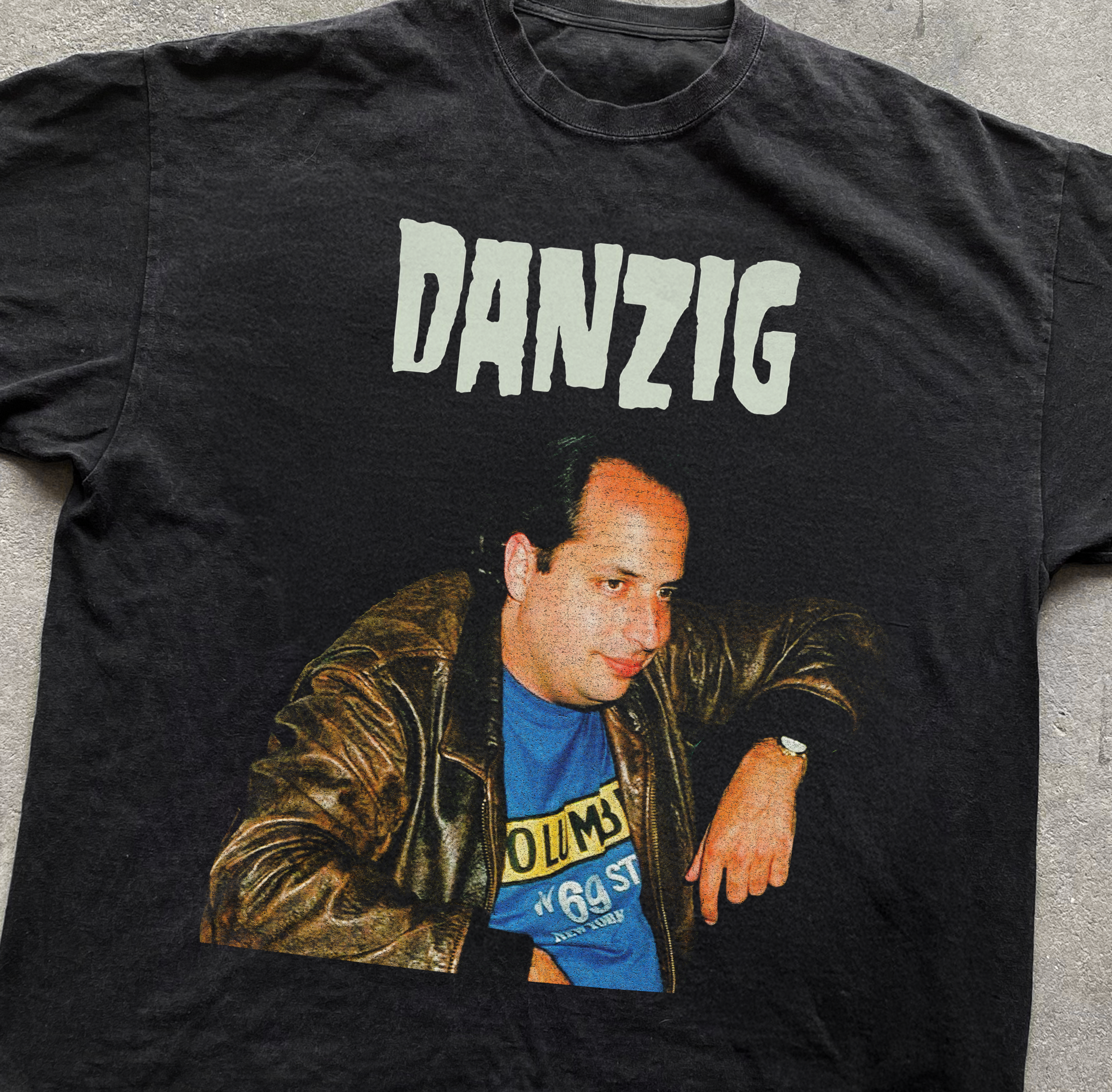 'DANZIG LOVITZ' VINTAGE WASHED BLACK TEE