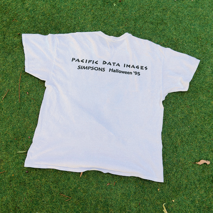 Homer 'Pacific Data Images' 3D Treehouse White Washed Tee